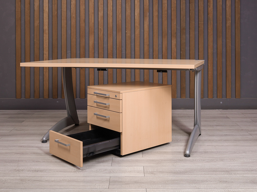 Стол с тумбой Steelcase ДСП Клен США (2157-14045)