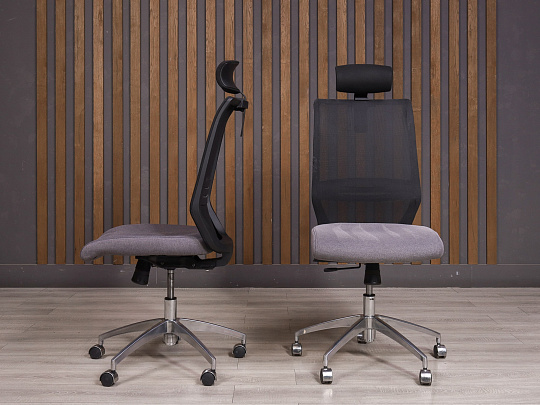 Кресло руководителя Ткань Серый Россия