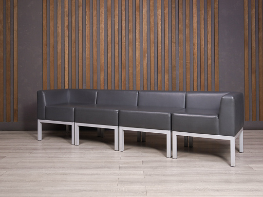 Диван Искусственная кожа Серый Россия