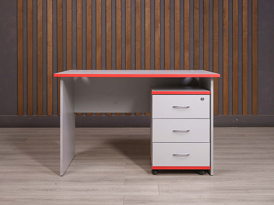 Стол с тумбой ДСП Серый Россия