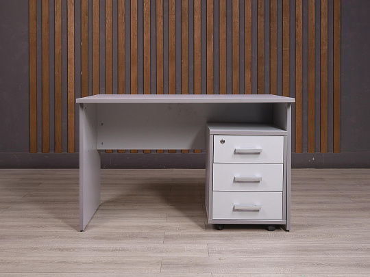 Стол с тумбой ДСП Серый Россия