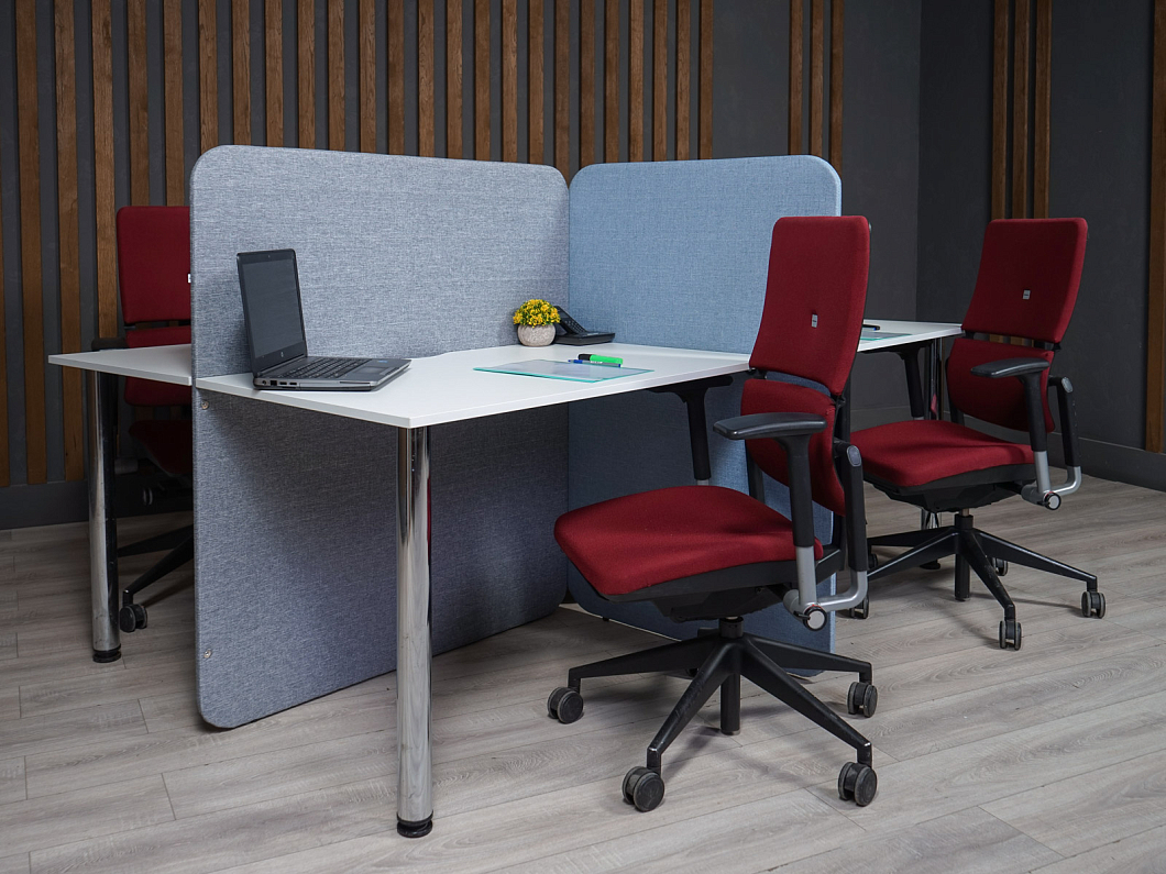 Бенч система на 4 рабочих места Ромео 13 2270x1600x1210 мм ДСП Белый Россия (22612-120324)