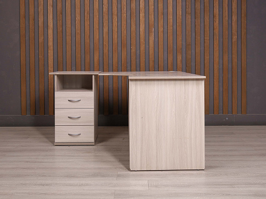 Стол с тумбой ДСП Ясень шимо Россия