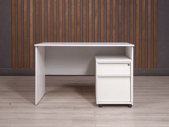 Стол с тумбой ДСП Белый Россия