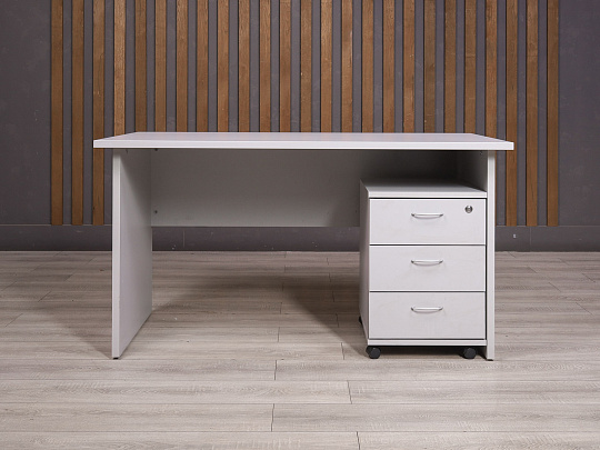 Стол с тумбой ДСП Серый Россия