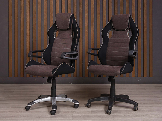 Кресло руководителя Brabix Ткань Коричневый Россия