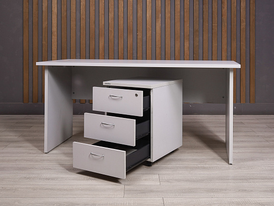 Стол с тумбой СП Мебель ДСП Серый Россия