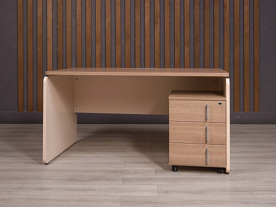 Стол с тумбой ДСП Ясень шимо Россия