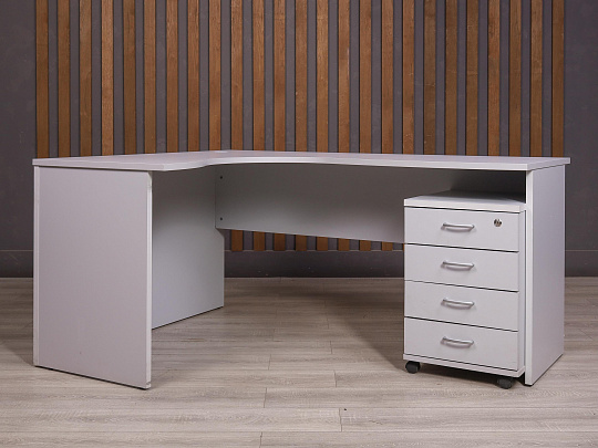 Стол с тумбой ДСП Серый Россия