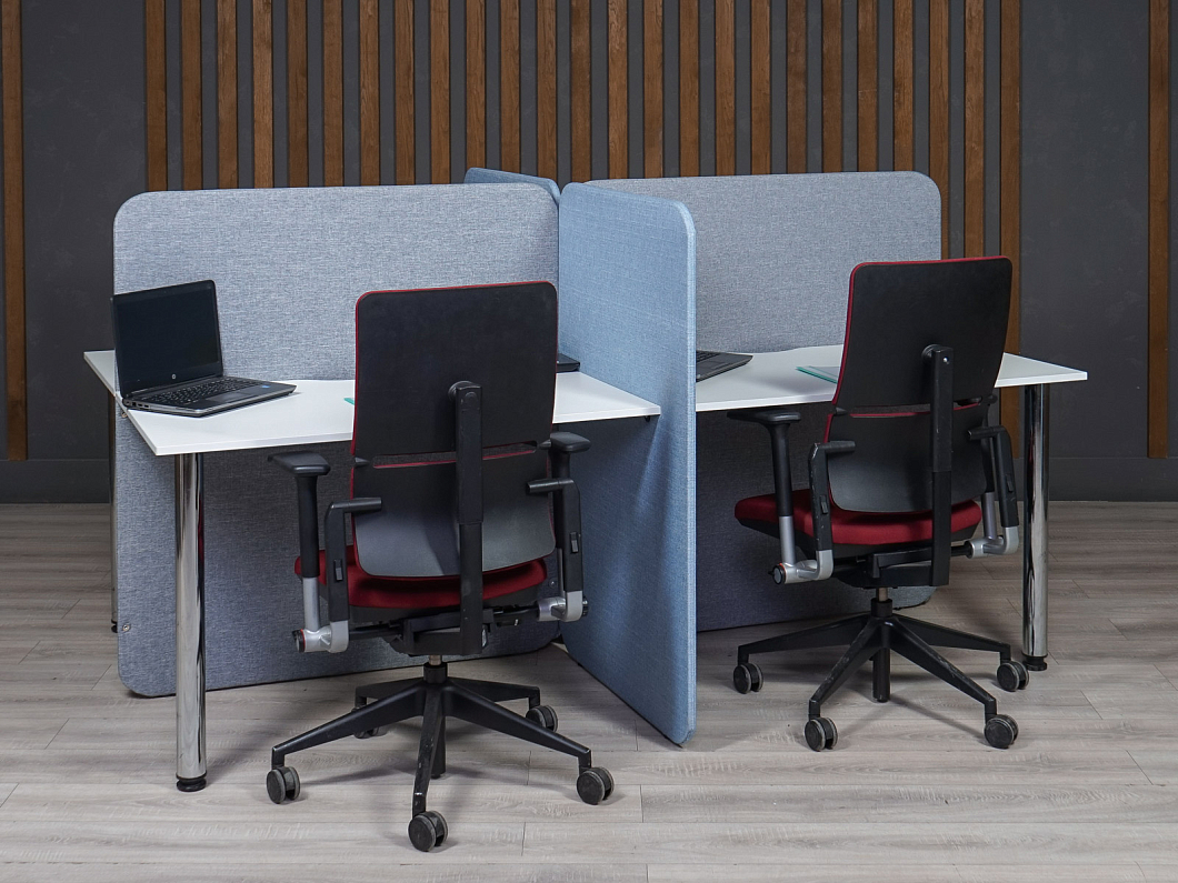 Бенч система на 4 рабочих места Ромео 13 2270x1600x1210 мм ДСП Белый Россия (22612-120324)