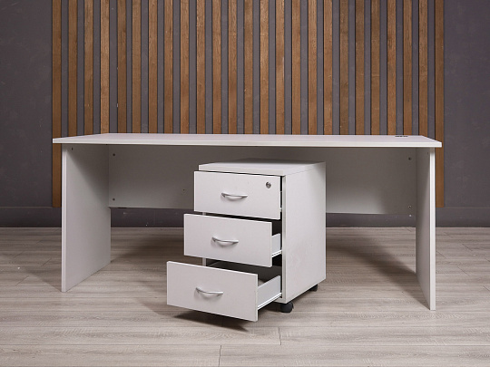 Стол с тумбой ДСП Серый Россия