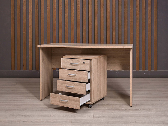 Стол с тумбой ДСП Ясень шимо Россия