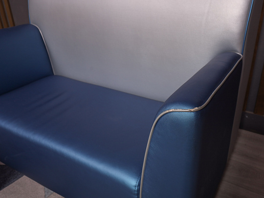 Диван Искусственная кожа Синий