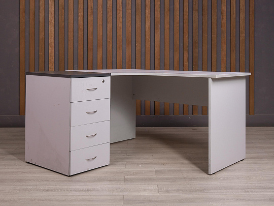 Стол с тумбой ДСП Серый Россия