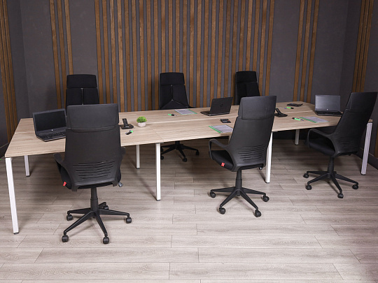 Бенч система на 6 рабочих мест ДСП Ясень шимо Россия