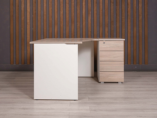 Стол с тумбой ДСП Ясень шимо Россия