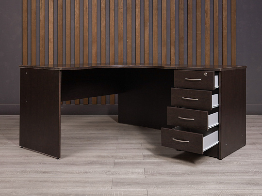 Стол с тумбой ДСП Венге Россия