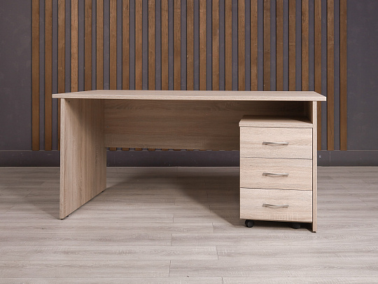 Стол с тумбой ДСП Ясень шимо Россия