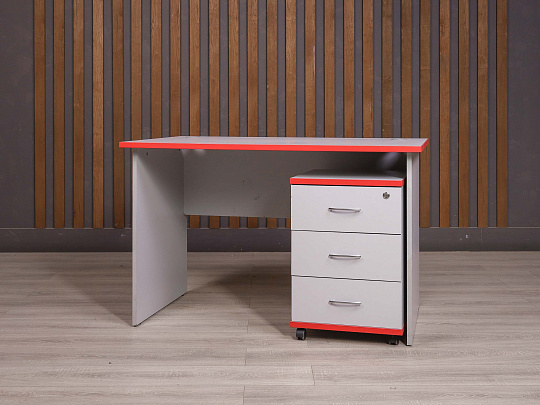 Стол с тумбой ДСП Серый Россия