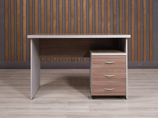 Стол с тумбой ДСП Ясень шимо Россия