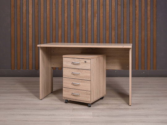 Стол с тумбой ДСП Ясень шимо Россия