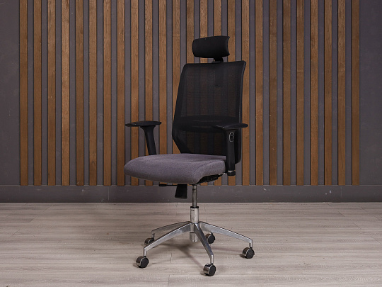 Кресло руководителя Ткань Серый Россия