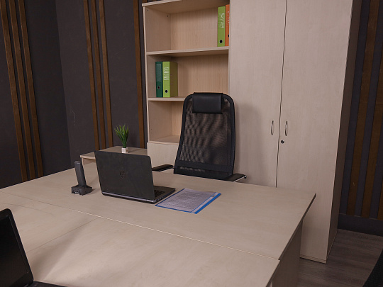 Готовое решение на 3 рабочих места ДСП Дуб Россия