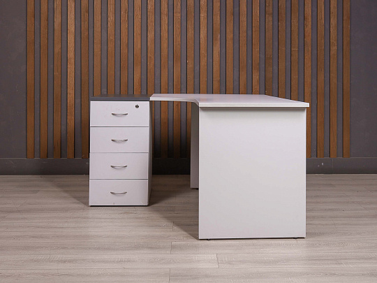 Стол с тумбой ДСП Серый Россия