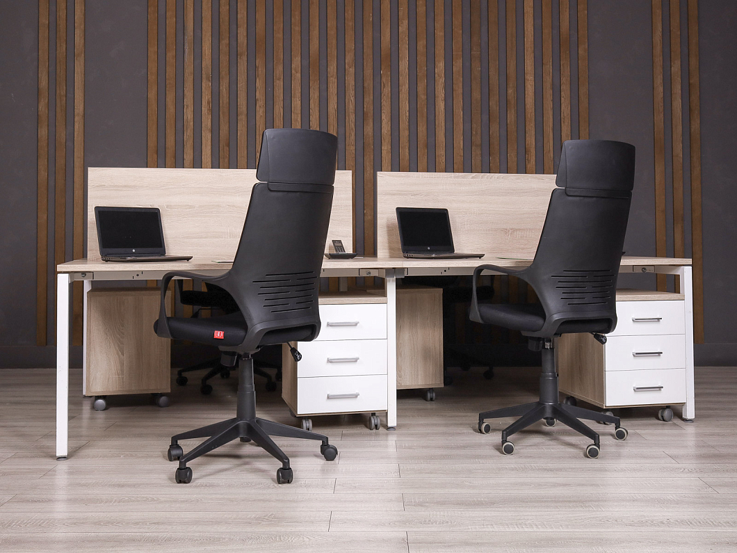 Бенч система на 4 рабочих места ДСП Ясень шимо Россия (22743-20065)