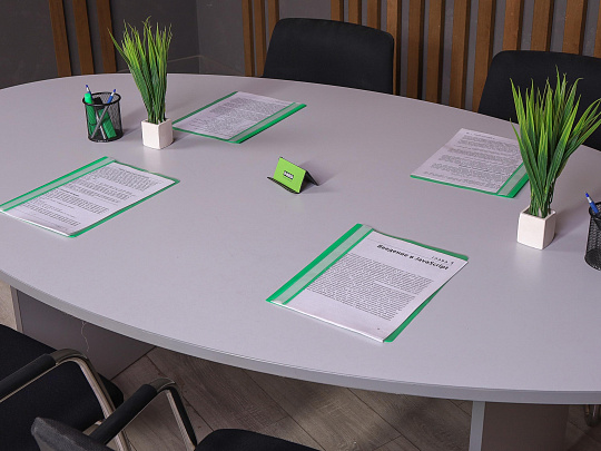 Стол для переговоров ДСП Серый Россия