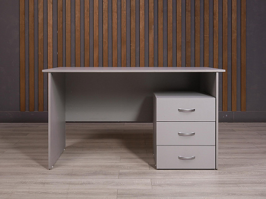 Стол с тумбой ДСП Серый Россия