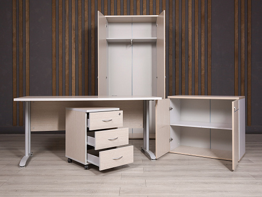 Комплект офисной мебели ДСП Ясень шимо Россия