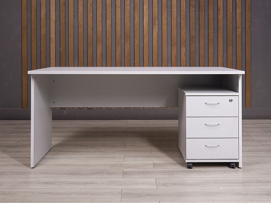 Стол с тумбой ДСП Серый Россия