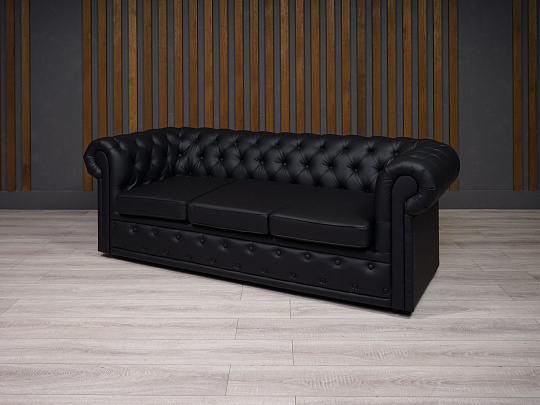 Диван Искусственная кожа Чёрный Россия