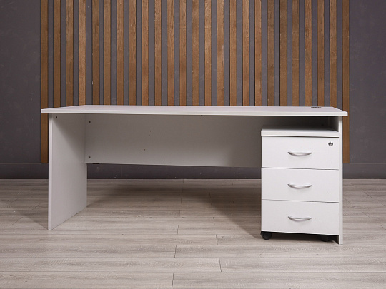 Стол с тумбой ДСП Серый Россия