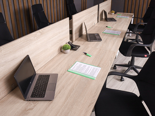 Бенч система на 6 рабочих мест ДСП Ясень шимо Россия