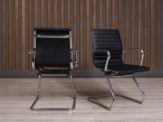 Конференц-кресло Бюрократ Искусственная кожа Чёрный Россия