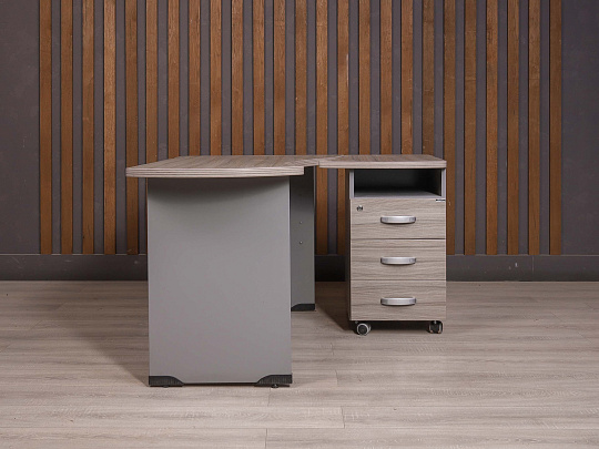 Стол с тумбой ДСП Ясень шимо Россия