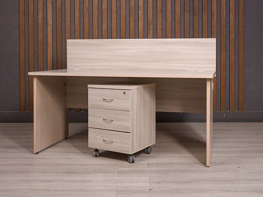 Стол с тумбой ДСП Ясень шимо Россия