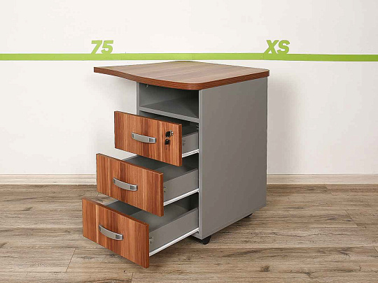 Тумба приставная Berlin ДСП Серый Россия