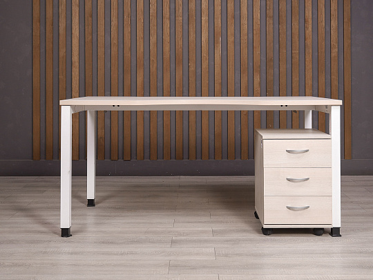 Стол с тумбой ДСП Ясень шимо Россия