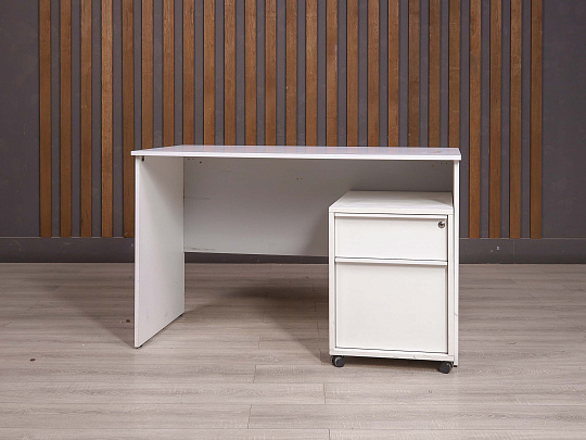 Стол с тумбой ДСП Белый Россия