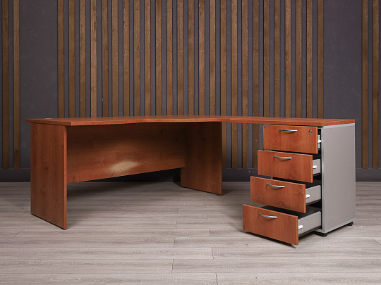 Стол с тумбой ДСП Орех Россия