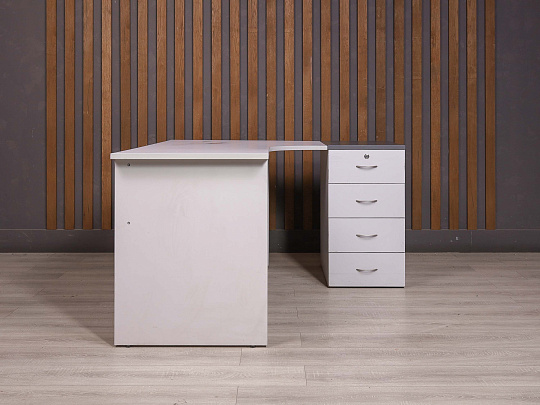 Стол с тумбой ДСП Серый Россия