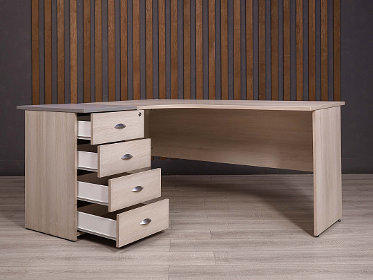 Стол с тумбой ДСП Дуб Россия