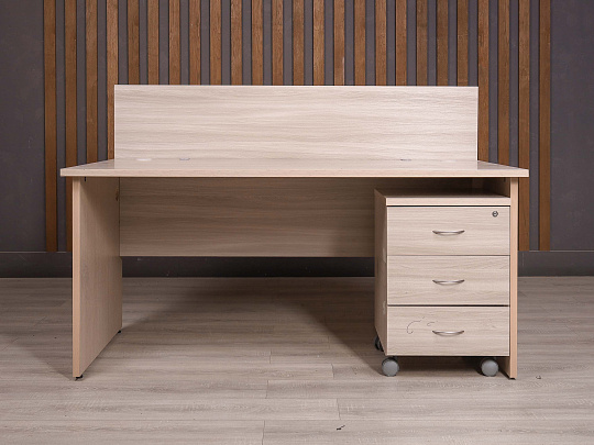 Стол с тумбой ДСП Ясень шимо Россия