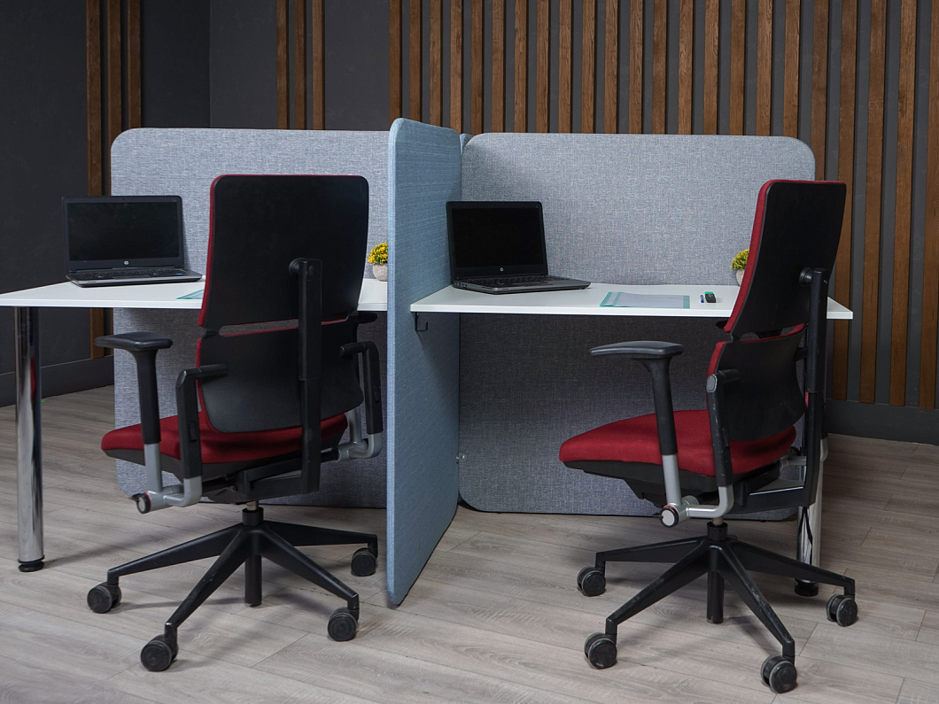 Бенч система на 4 рабочих места Ромео 13 2270x1600x1210 мм ДСП Белый Россия (22612-120324)