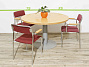 Стол для переговоров IKEA 1180x1180x720 Шпон Серый Польша (1257-09010)