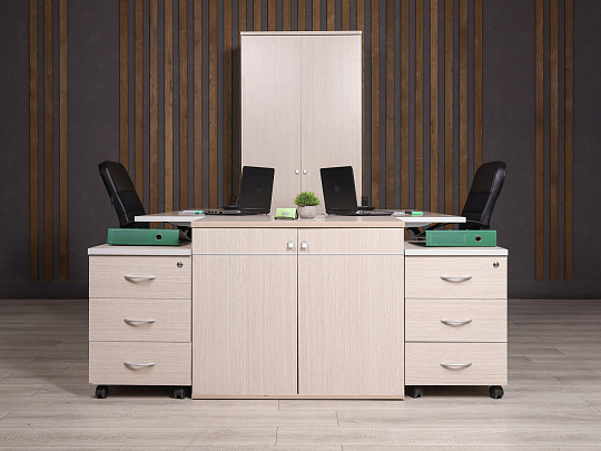 Комплект офисной мебели ДСП Ясень шимо Россия