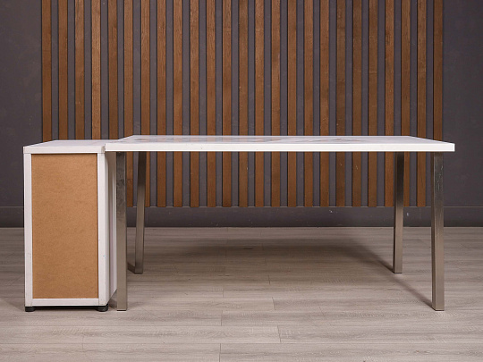 Стол с тумбой IKEA ДСП Белый Россия